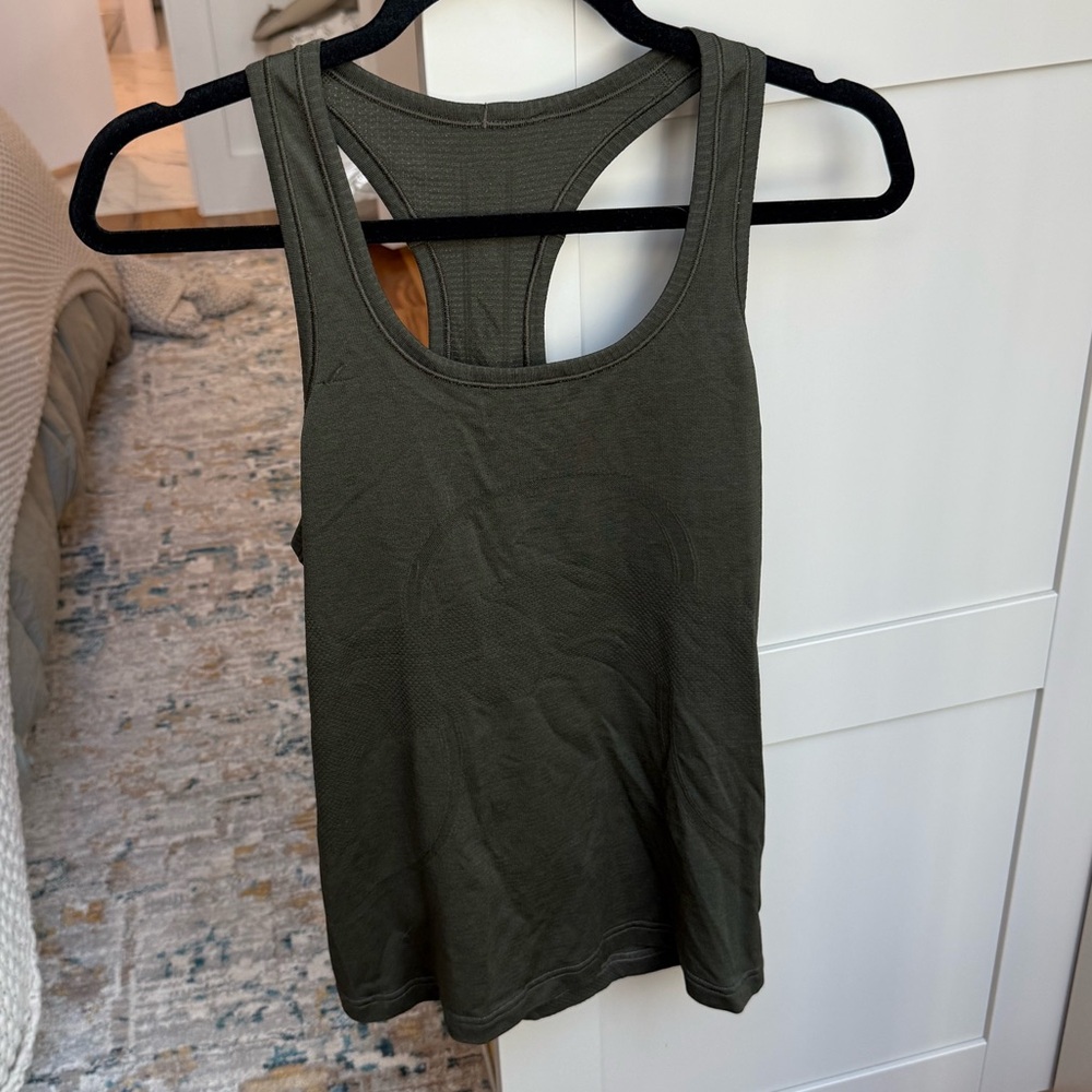 Lululemon olive green swiftly racerback